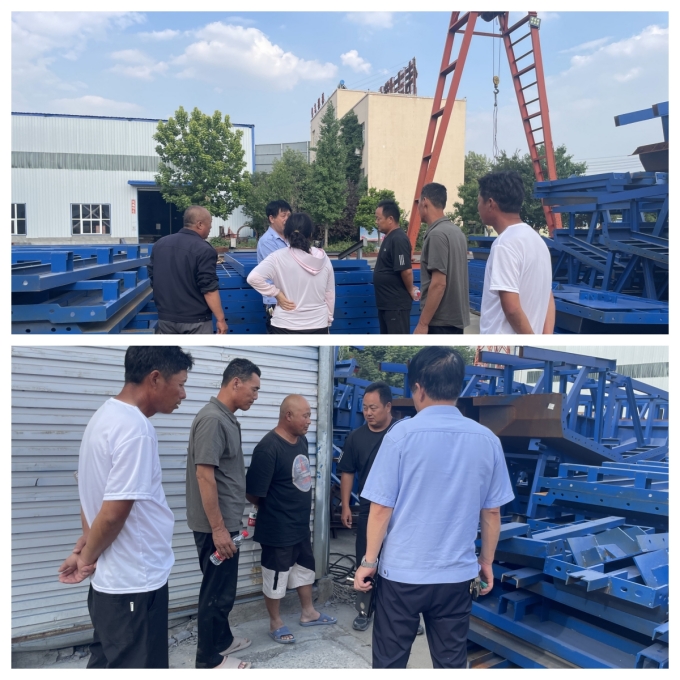 歡迎安陽防浪鋼模板客戶現(xiàn)場驗(yàn)收