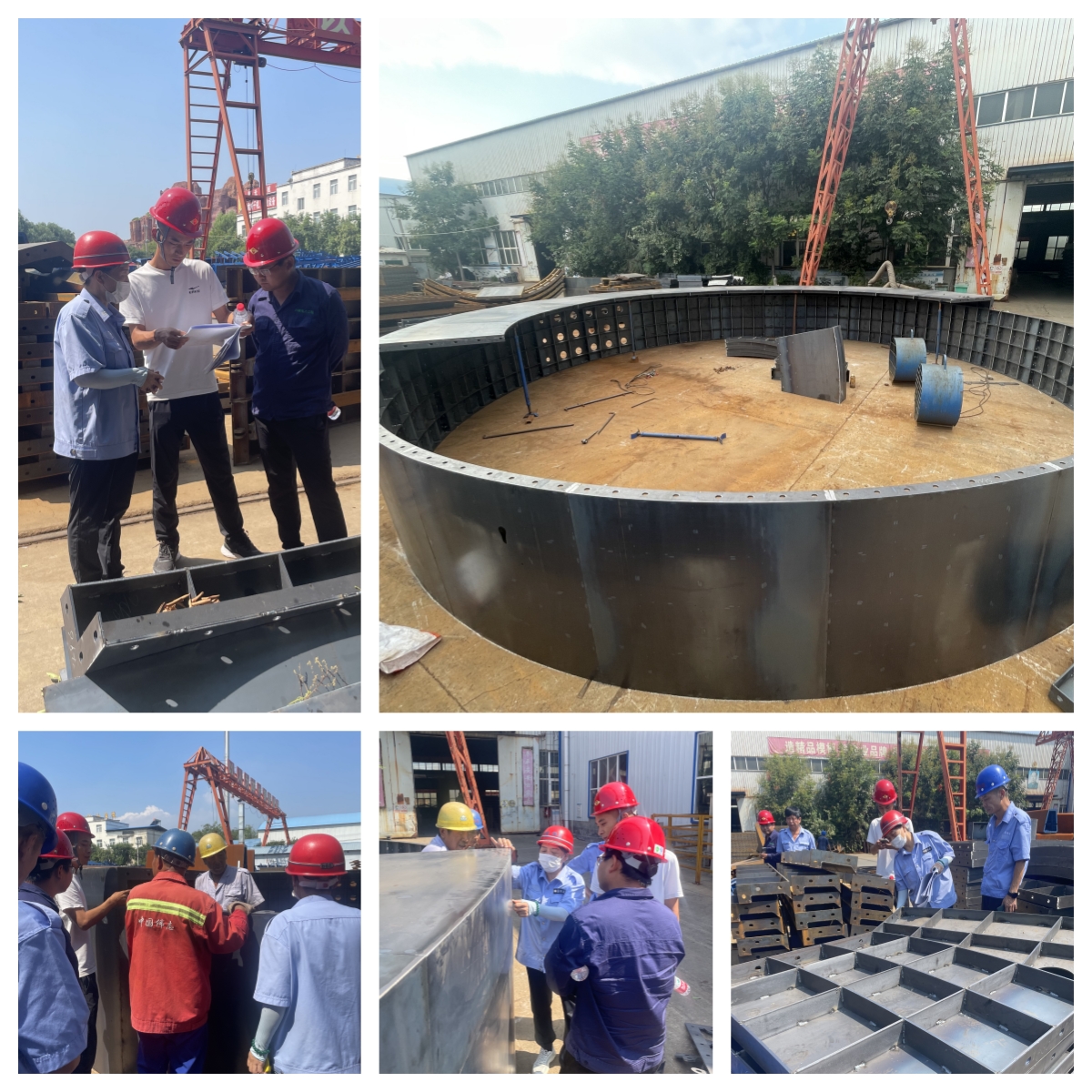 河北客戶到偉志廠家驗收風(fēng)機模板