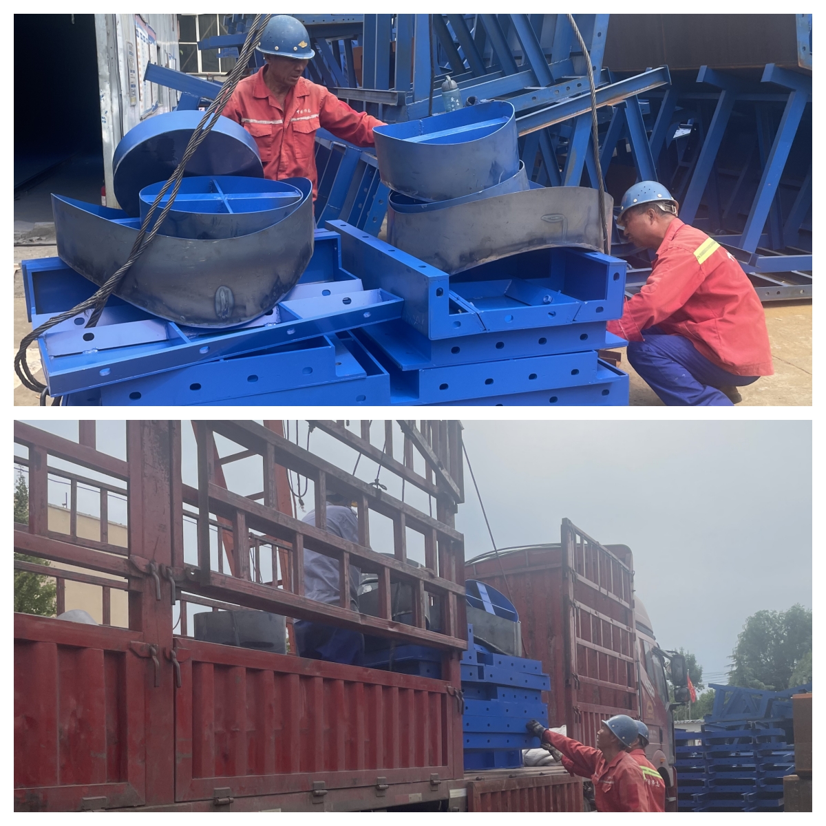 客戶驗收檢查井模板后立即發貨